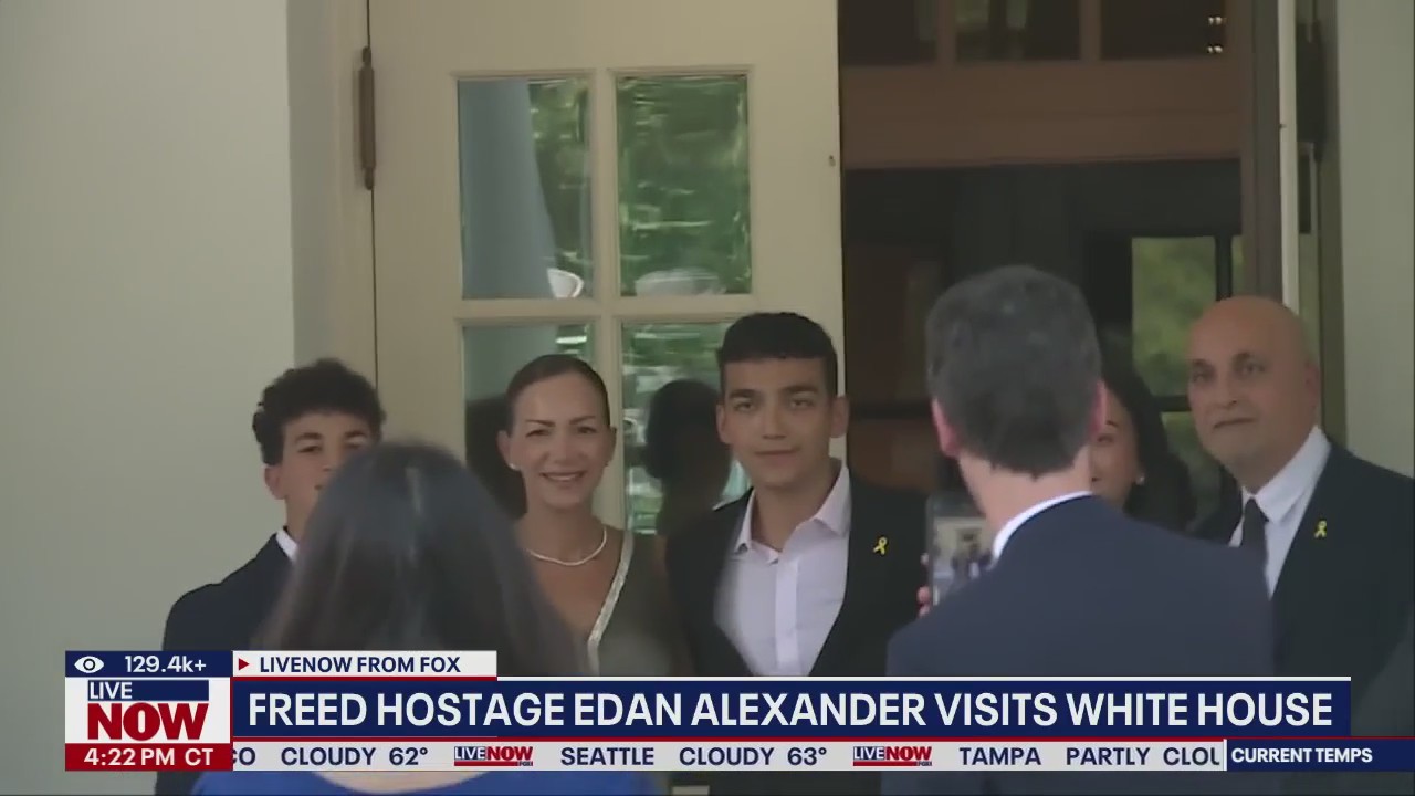 Freed hostage Edan Alexander visits White House