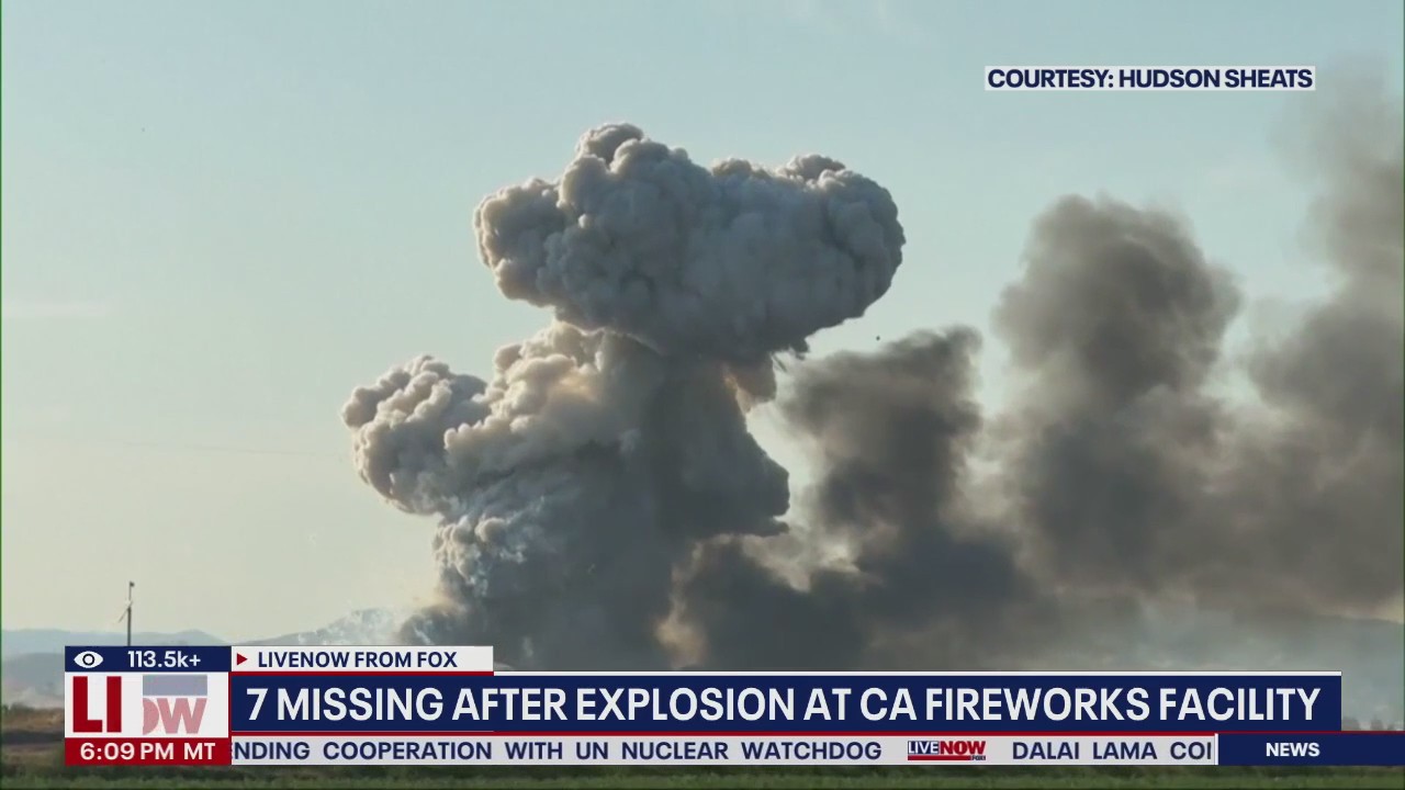 7 unaccounted for after California fireworks facility explosion