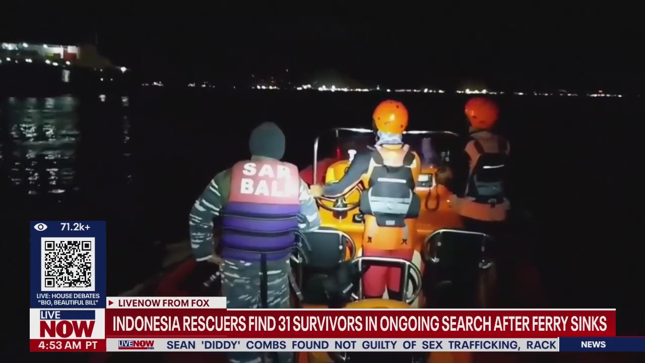 6 dead, multiple missing after ferry sinks near Bali