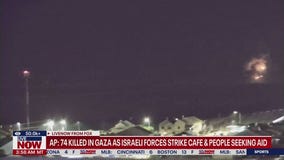 74 killed in Gaza as Israeli forces strike a cafe
