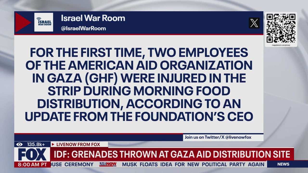 IDF reports grenades thrown at Gaza aid site