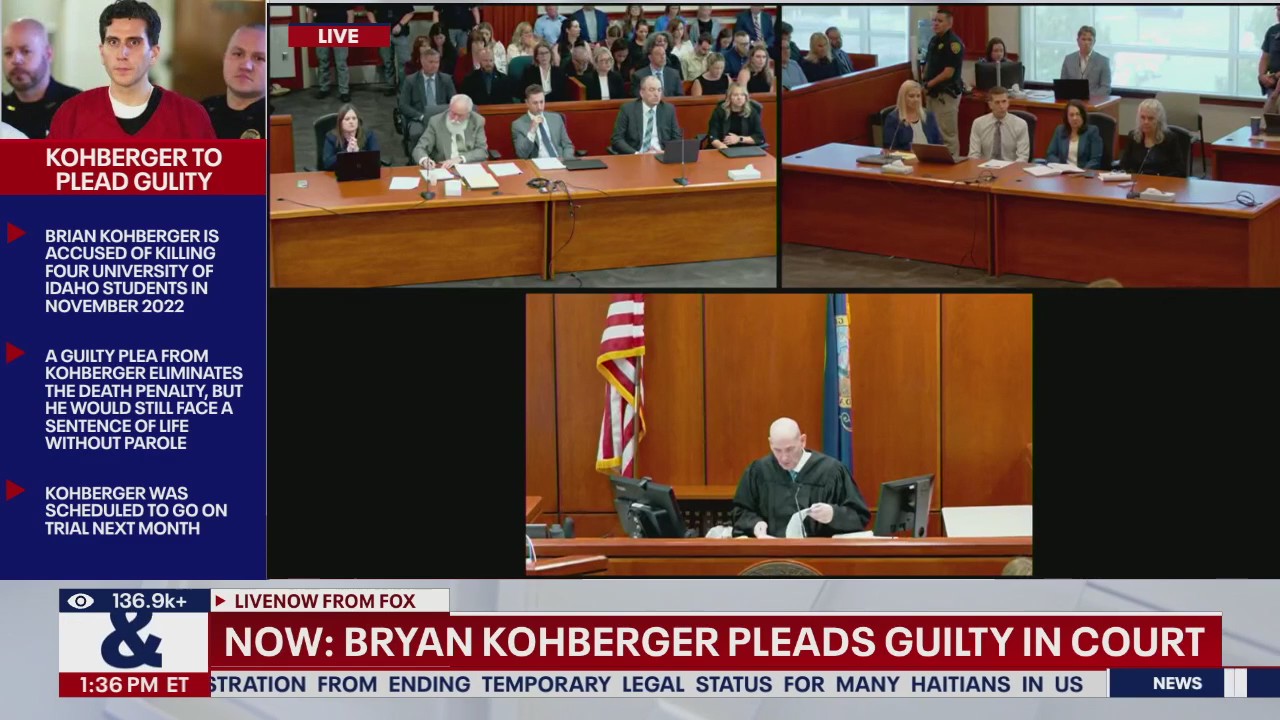 Bryan Kohberger pleads guilty to Idaho murders