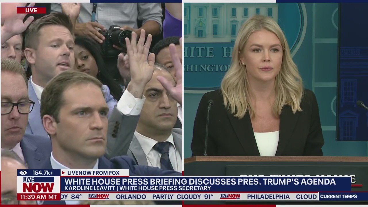 Karoline Leavitt is asked about Epstein files