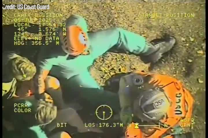 Dramatic video shows teens rescued from Oregon cliff