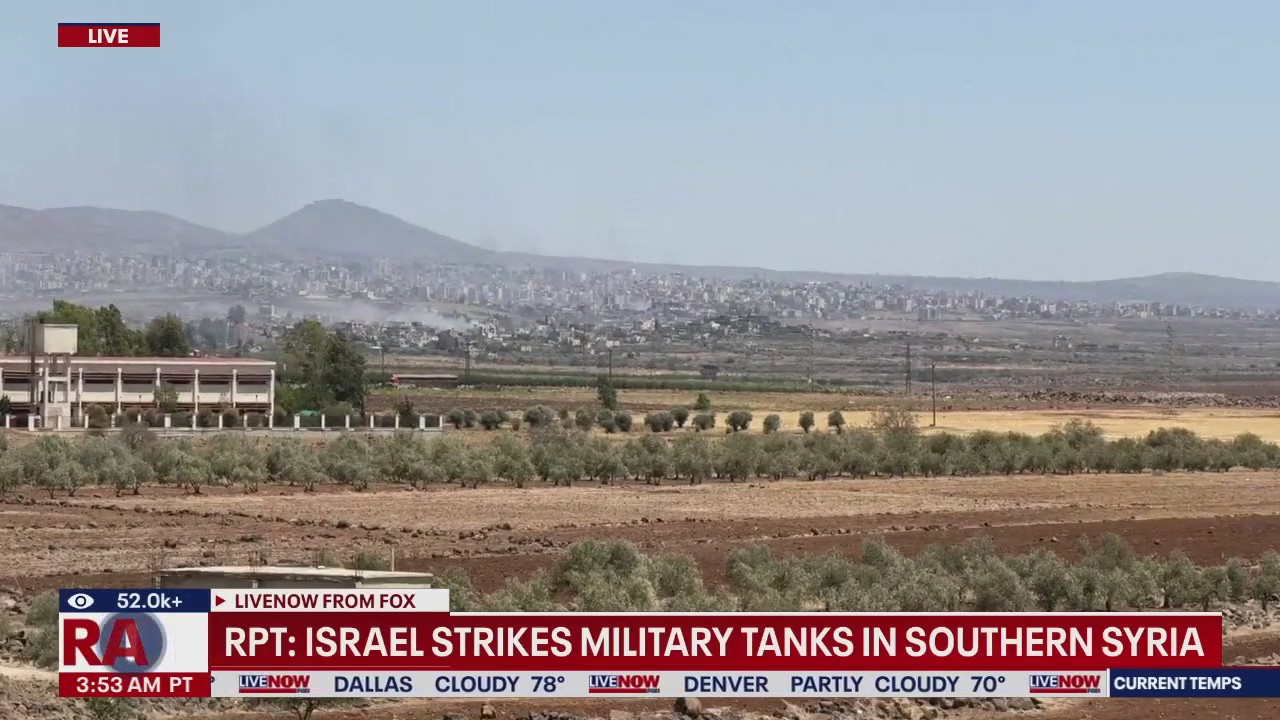 Israel strikes military tanks in southern Syria