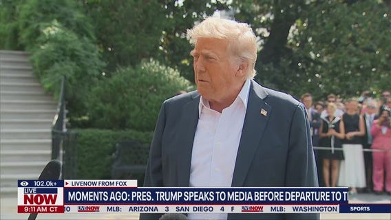 President Trump departs for flood-ravaged Texas