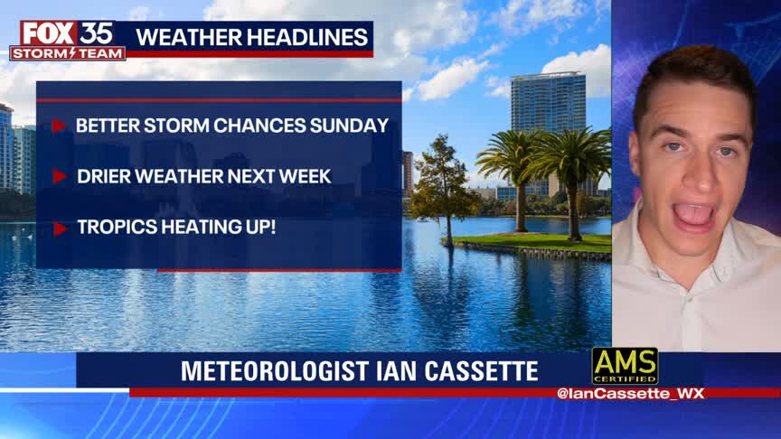 Orlando Weather Forecast: Better rain chances on Sunday