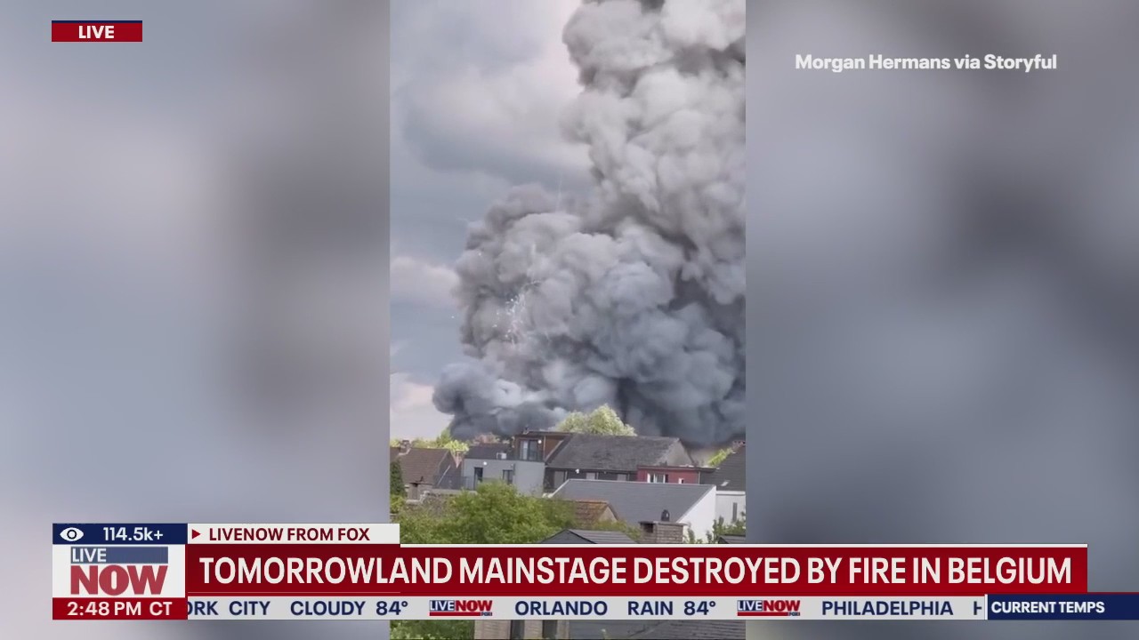 Tomorrowland main stage destroyed by fire in Belgium
