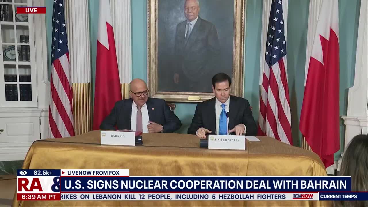 US signs nuclear deal with Bahrain