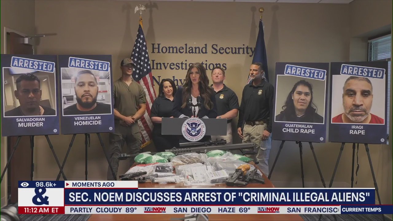 Sec. Noem on arrest of "criminal illegal aliens"