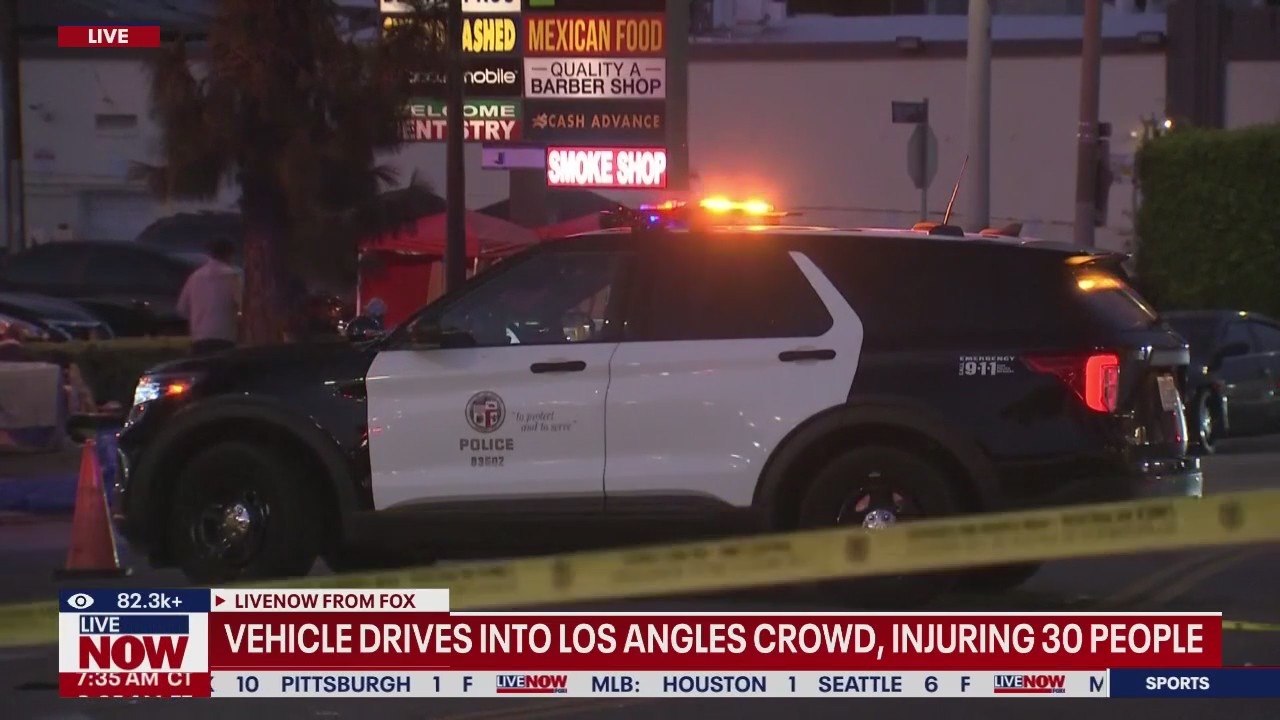 30 injured, car plows into crowd in East Hollywood