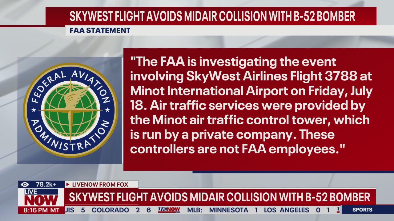 Air Force looking at pilot's near collision with B-52