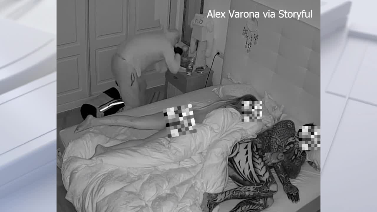 Chilling moment intruder in Spain shines flashlight on sleeping woman