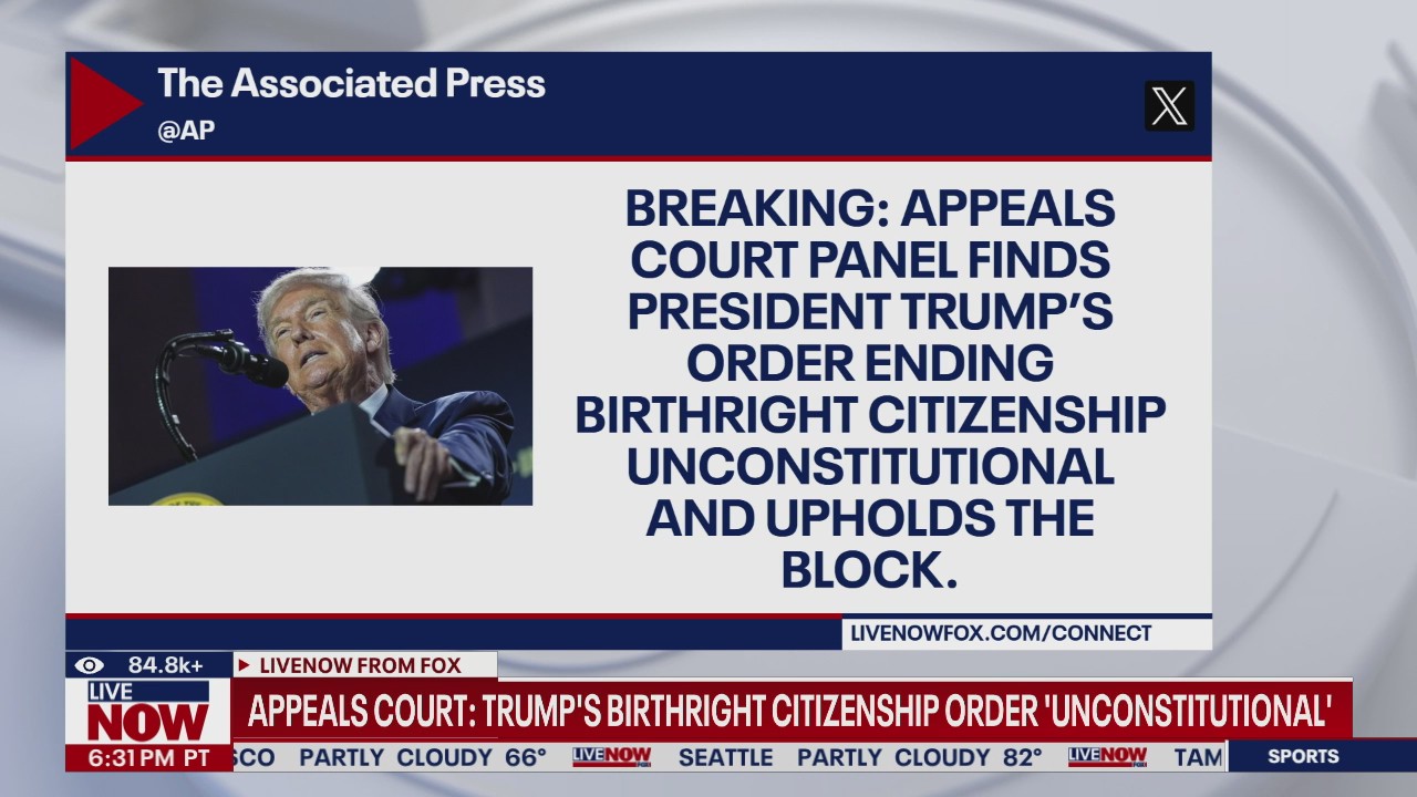 Trump's birthright citizenship order 'unconstitutional,' court rules