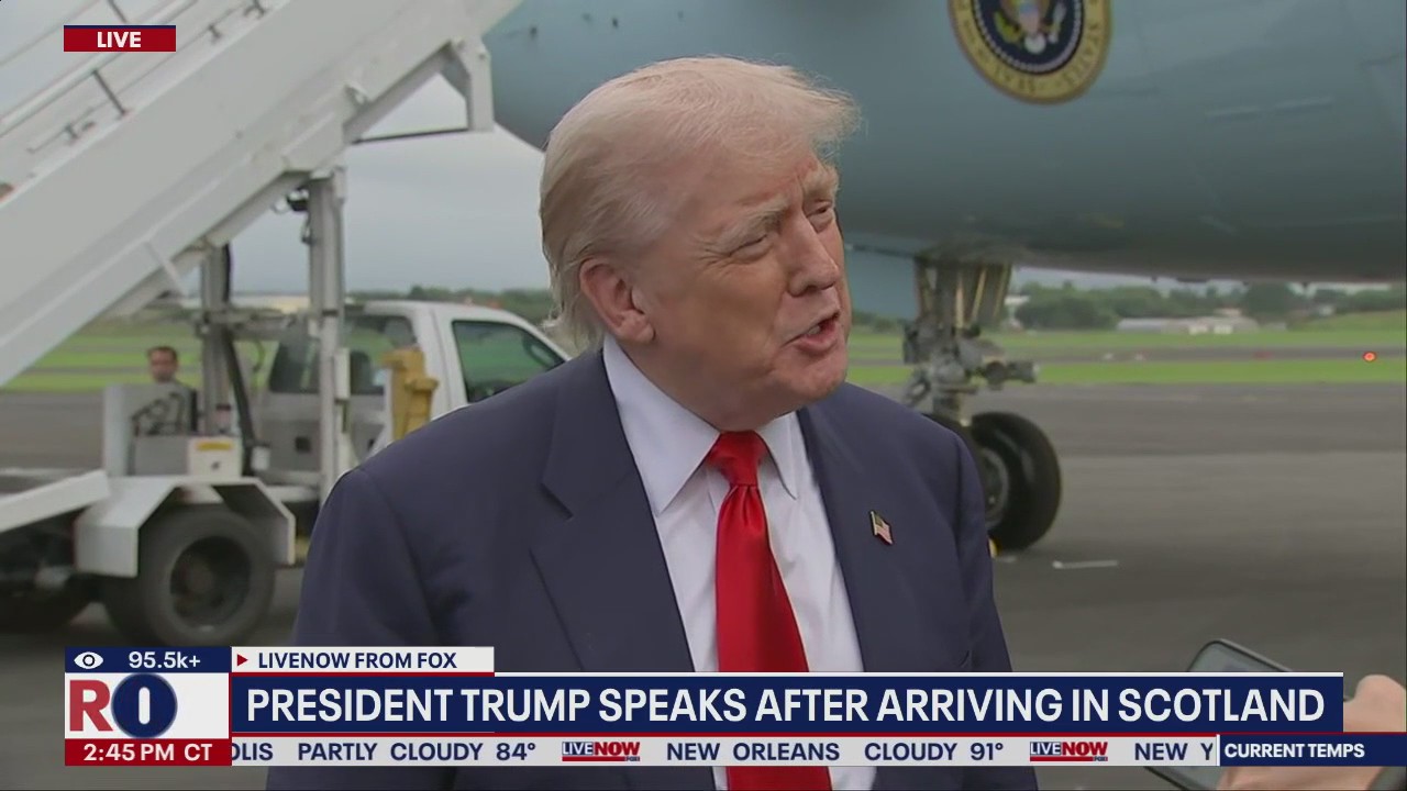 President Trump speaks in Scotland