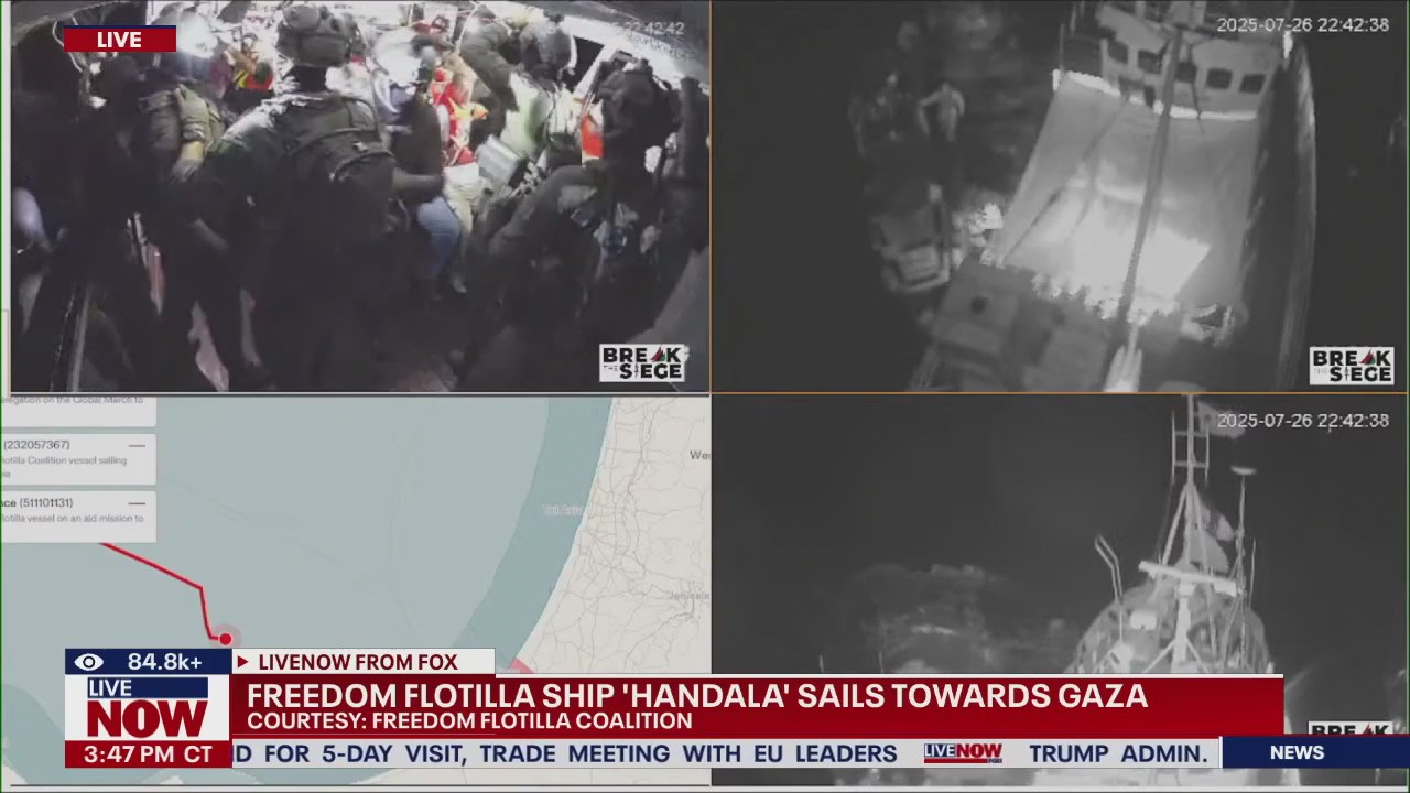 Aid ship sailing to Gaza intercepted