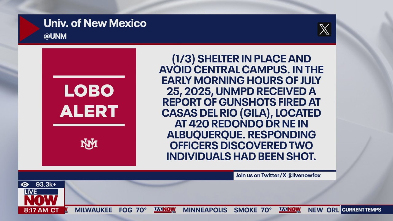 1 dead, after shooting at Univ. of New Mexico