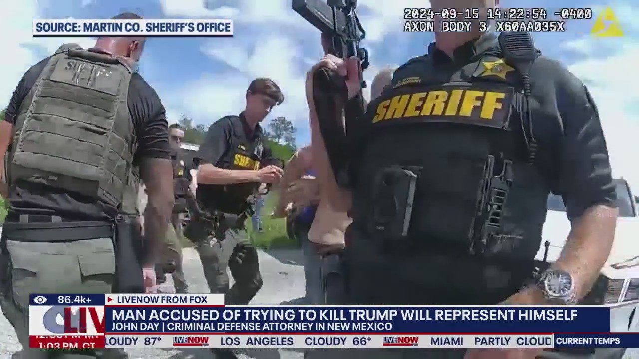 Man accused of trying to kill Trump will represent self