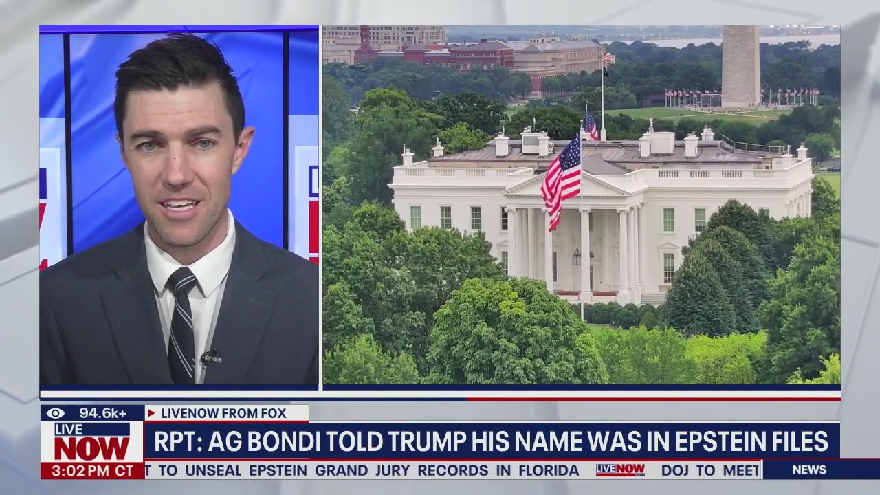 AG Bondi told Trump his name is in Epstein files