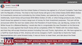 President Trump announces trade deal with South Korea