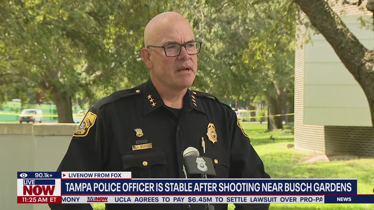 Tampa police officer shot near Busch Gardens | LiveNOW from FOX