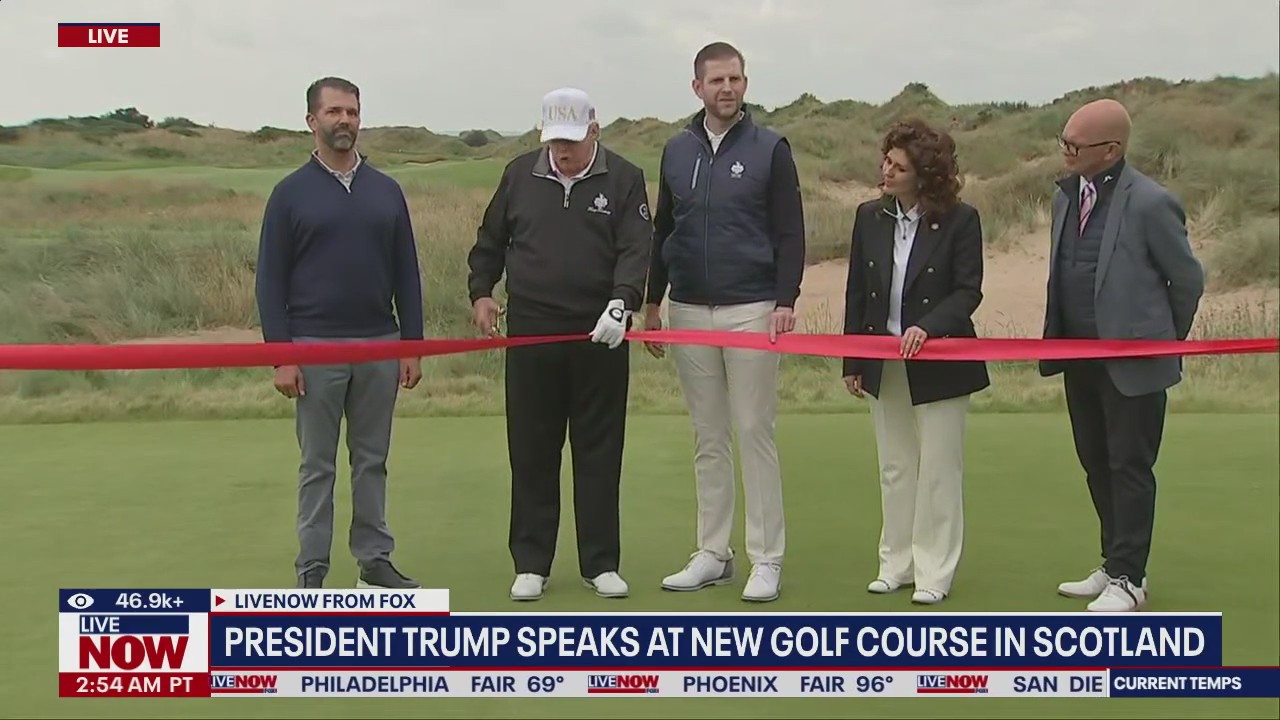 Pres.Trump opens new golf course in Scotland