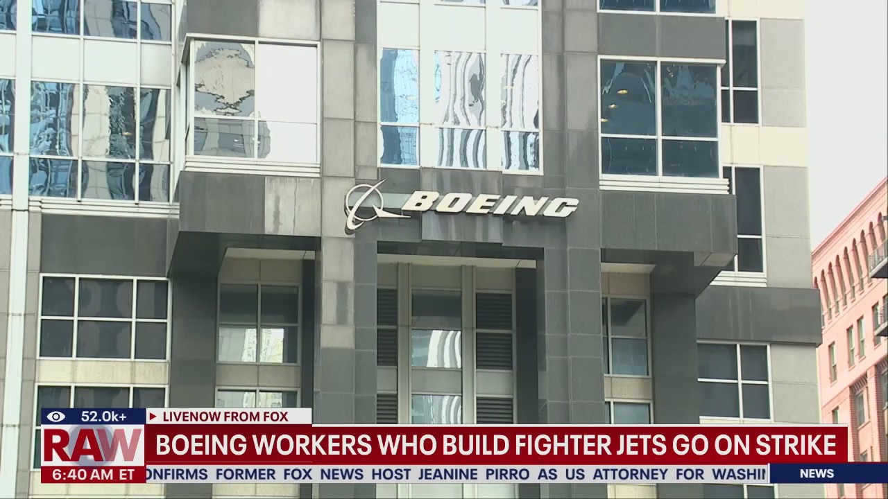 Over 3,000 Boeing fighter jet workers go on strike
