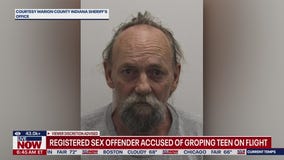 Sex offender accused of groping teen on flight