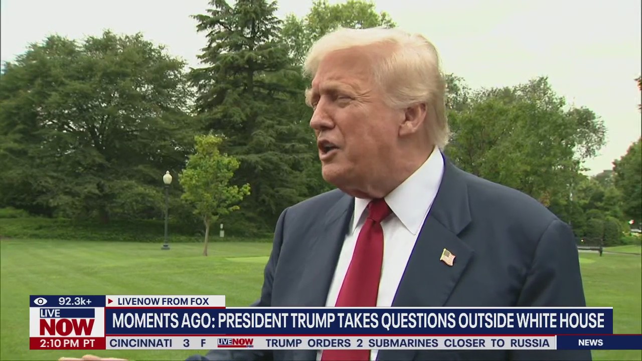 President Trump takes questions outside White House