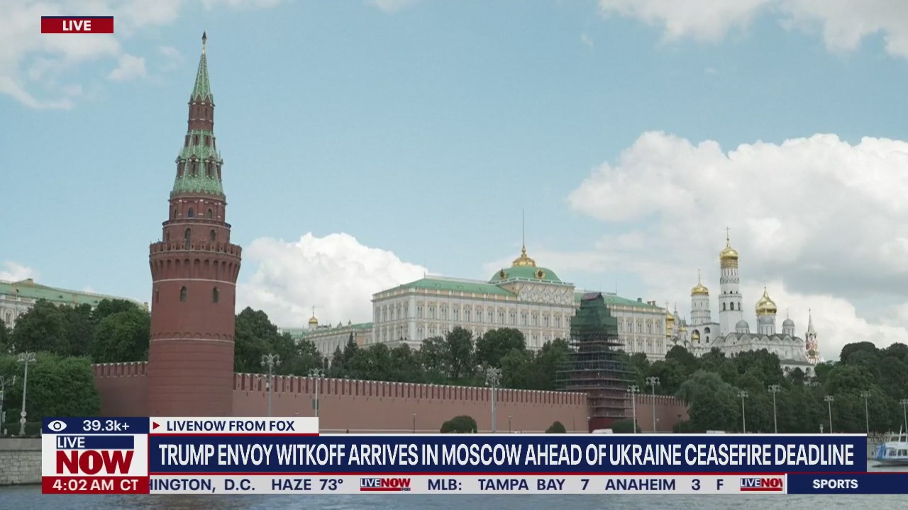 Witkoff in Russia ahead of ceasefire deadline
