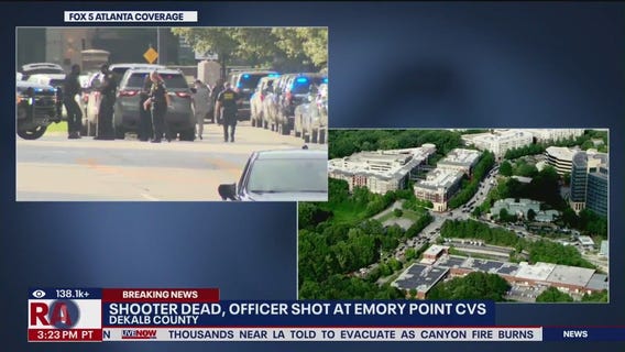 Shooter dead, officer shot near Emory University in Atlanta