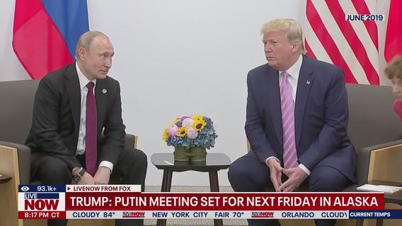 Trump says he'll meet with Putin in Alaska next week