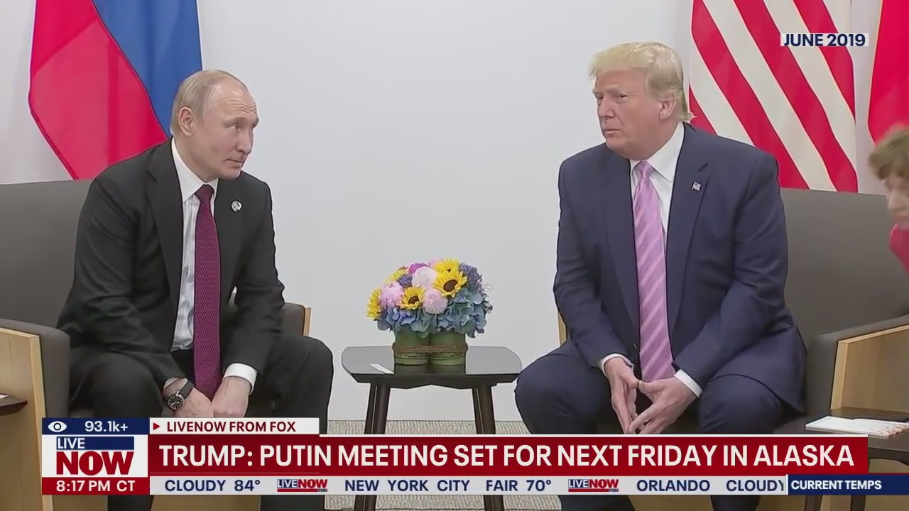 Trump says he'll meet with Putin in Alaska next week