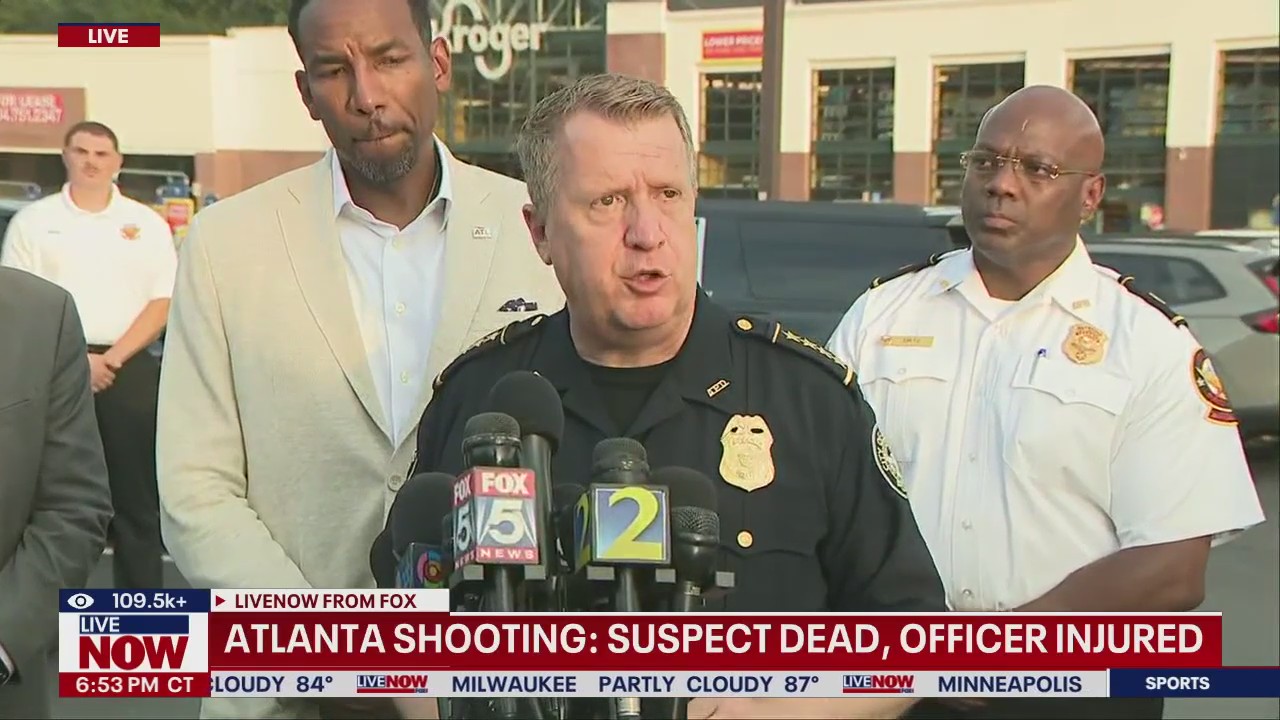 Official update on Atlanta shooting, officer injured