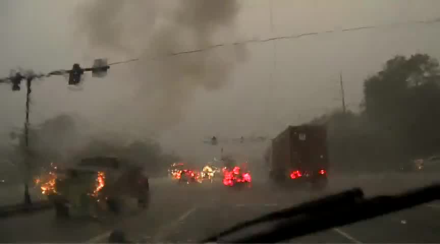Lightning strike sparks massive transformer explosion on video