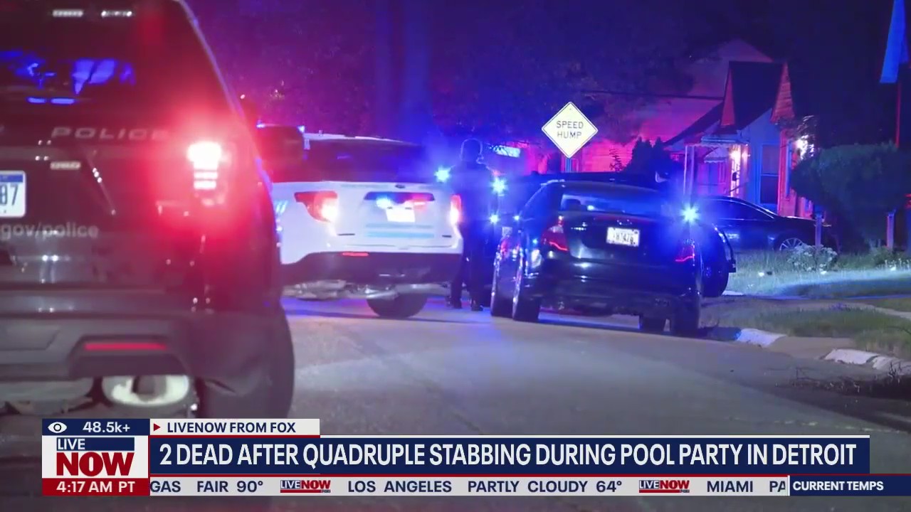 2 dead after quadruple stabbing in Detroit | LiveNOW from FOX