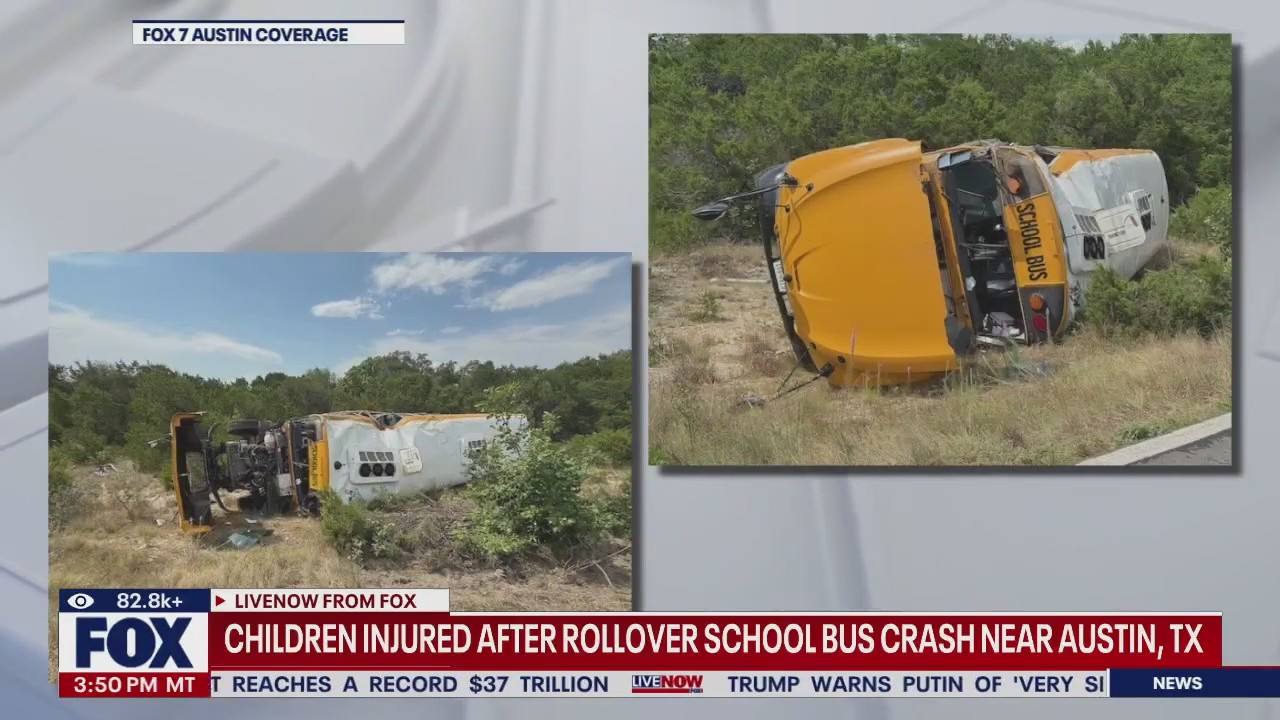 Several injured after school bus rollover in Texas