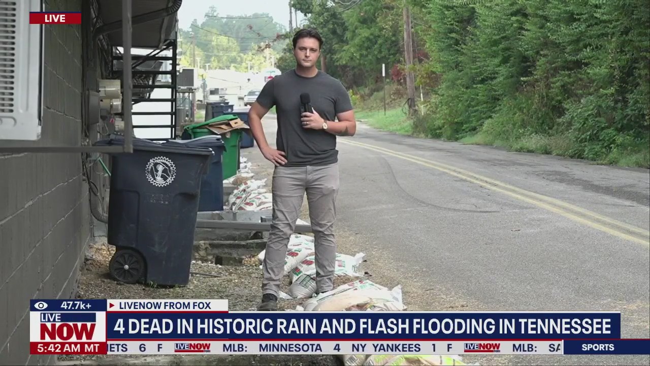 4 dead in historic rain, flash flooding in Tennessee