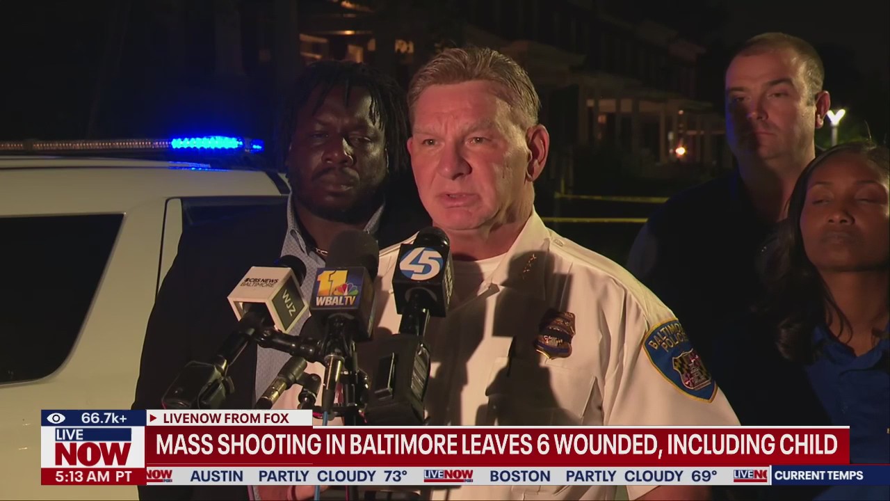 Mass shooting in Baltimore leaves 6 wounded, including child