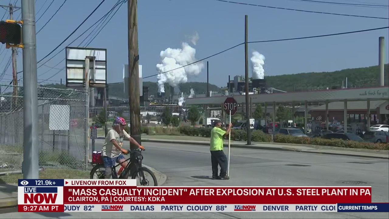 Explosion at Pennsylvania U.S. Steel plant traps people under rubble