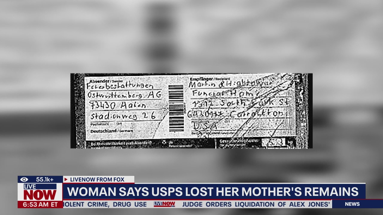 Woman says USPS lost her mother's remains