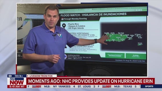 Hurricane Erin intensifies into Category 5 storm