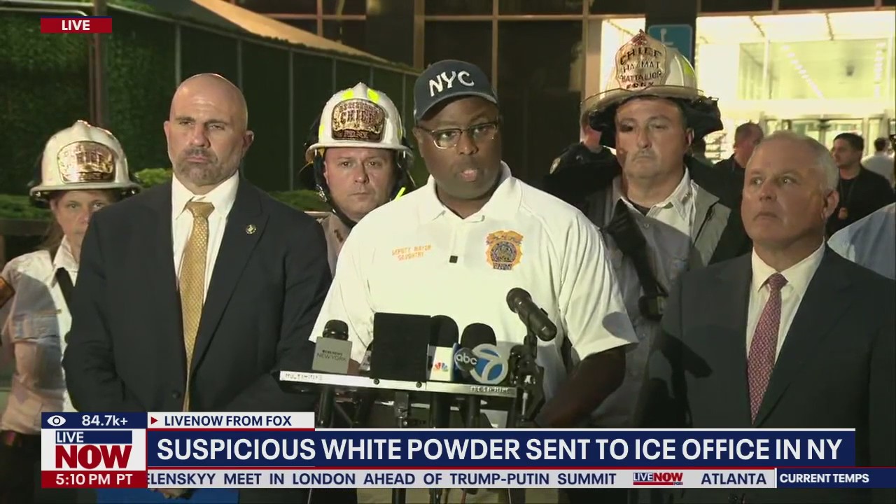 No injuries after white powder sent to ICE office