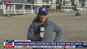 Hurricane Erin continues to trek along the Atlantic