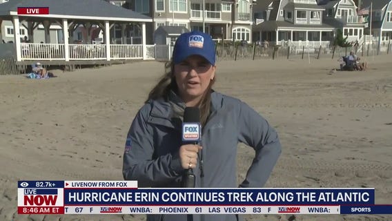 Hurricane Erin continues to trek along the Atlantic