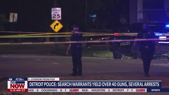 Detroit police: Search warrants yield over 40 guns