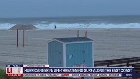 How is Hurricane Erin impacting Long Beach?