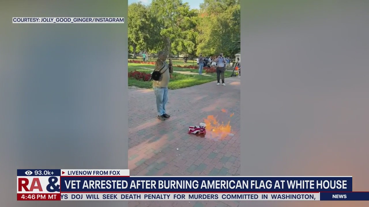 Flag burning: Army veteran speaks out after arrest