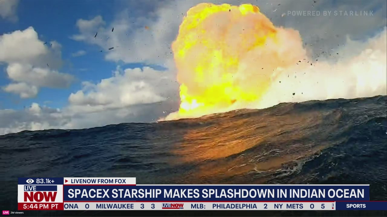 Watch: SpaceX Starship Flight 10 splashdown