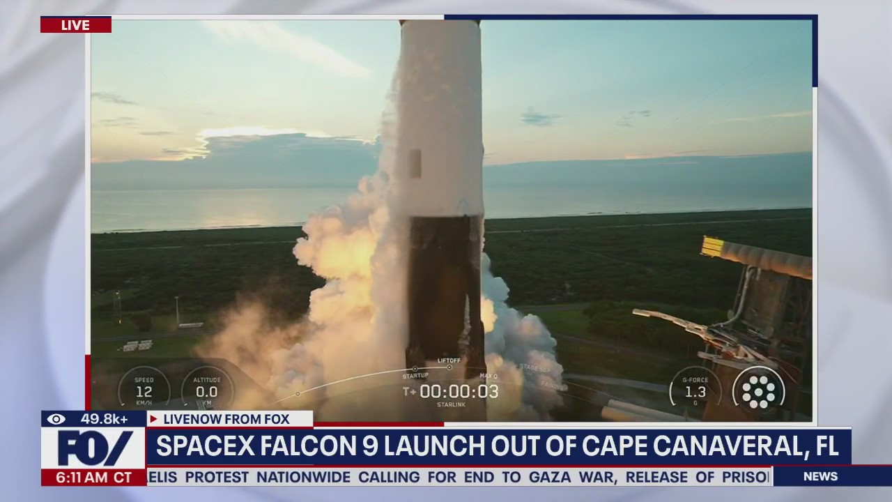 WATCH: SpaceX Falcon 9 launches Starlink satellites